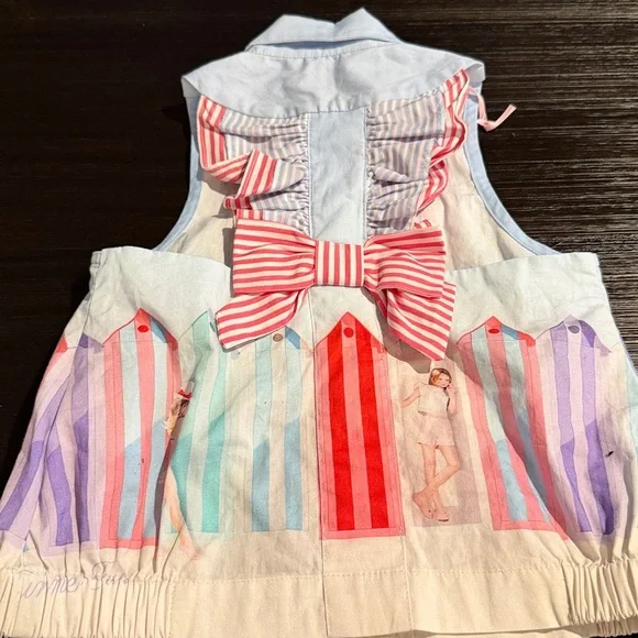 New with tags Lapin House Colorful Sleeveless Button-Up Shirt 5t - Picture 8 of 8